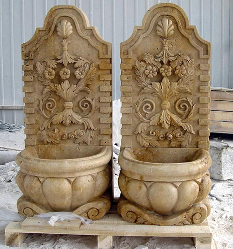 Wall Fountains, Carved Outdoor Fountains, Italian Marble Fountains